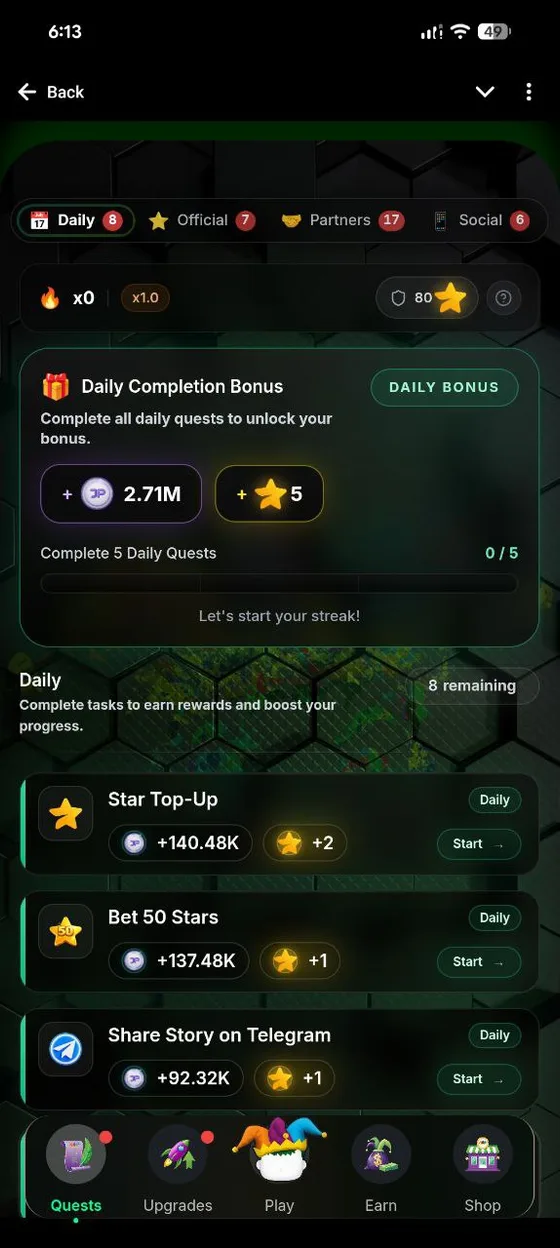 Jok in the Box — Telegram app screen 2